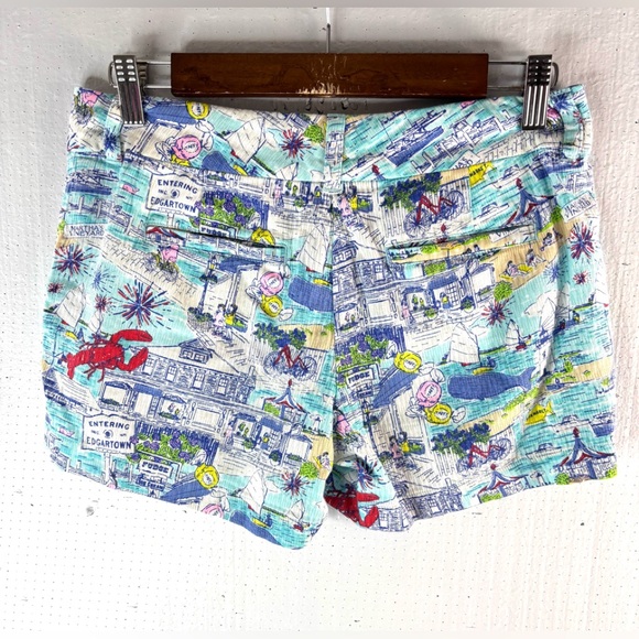Vineyard Vines 0 Lobster Shore Sketch Cotton Multicolor Graphic Shorts - Picture 5 of 8